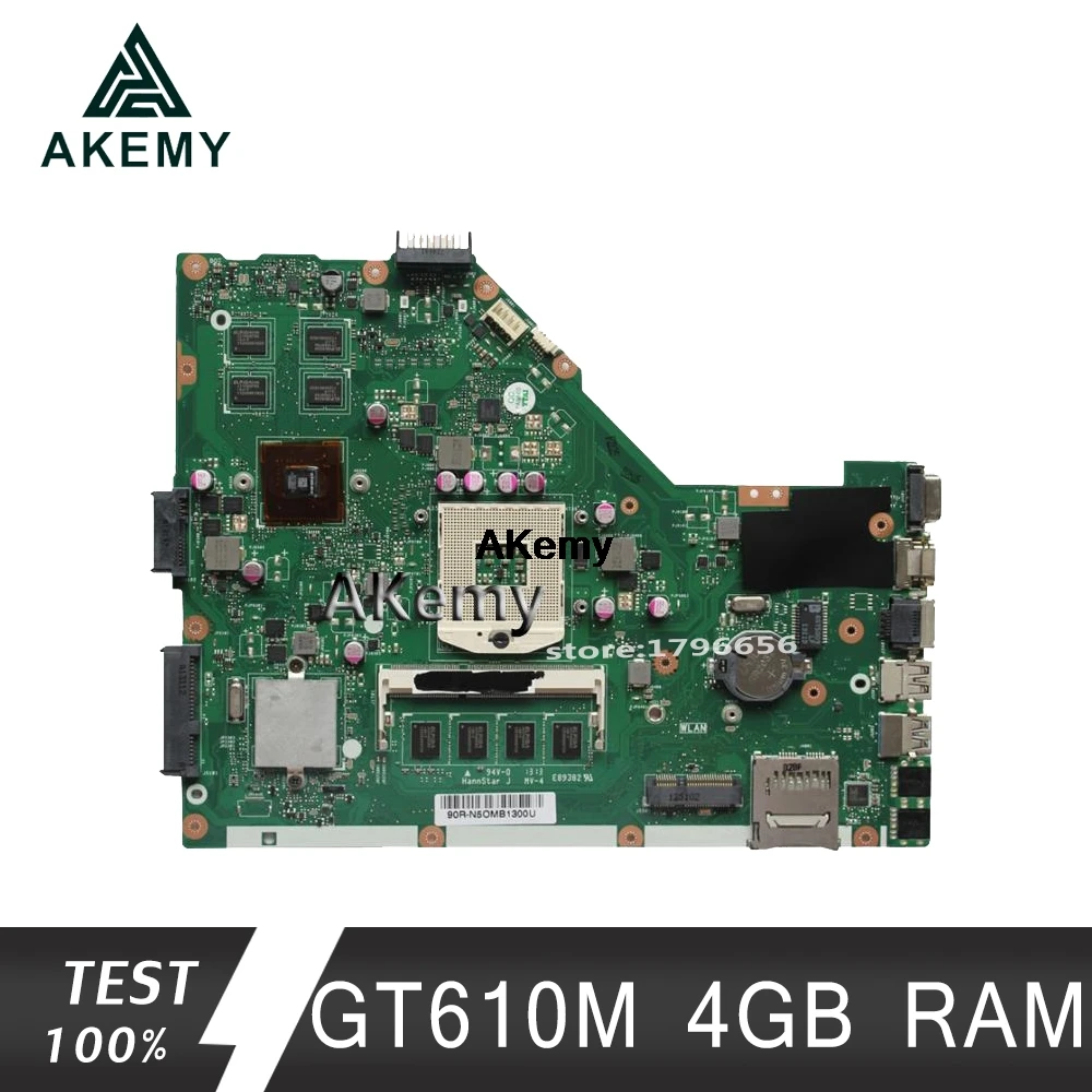 Akemy X55VD материнская плата для ноутбука ASUS X55VD X55V X55 Тесты материнская плата REV2.1/REV2.2 GT610M 4 ГБ Оперативная память
