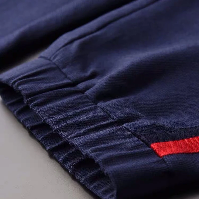 

Spring and autumn soft texture blended fabric side webbing trimming feet pants slim sports casual pants men