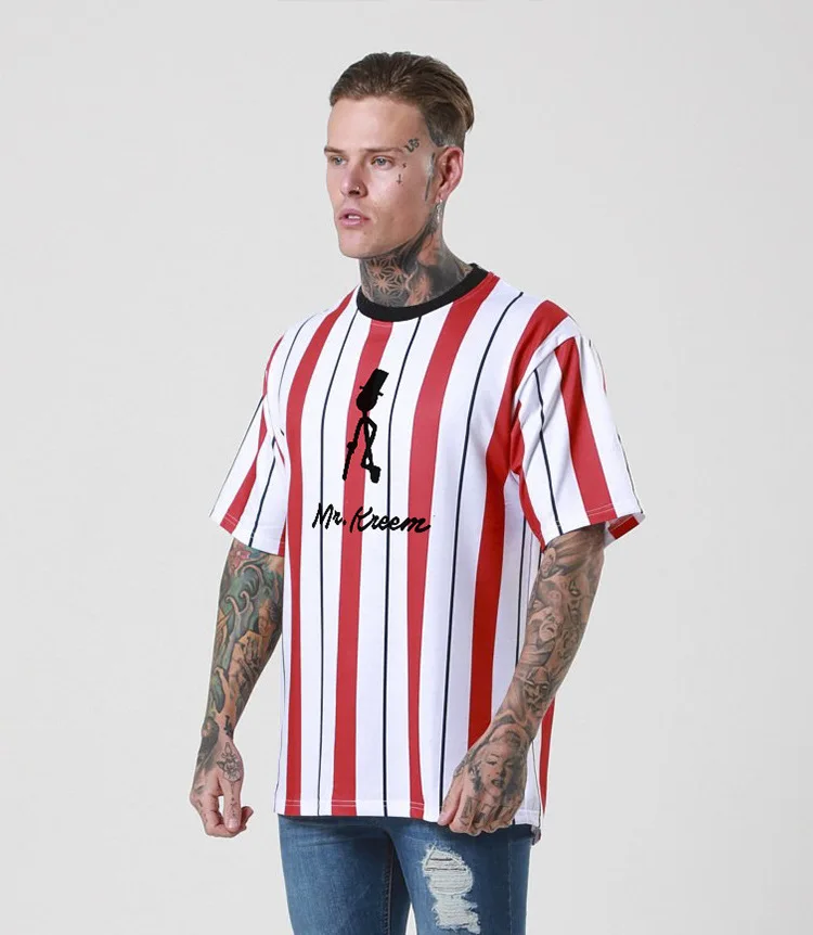 FRMARO Мужская футболка 2019 летняя модная s повседневные полосатые рубашки Короткие