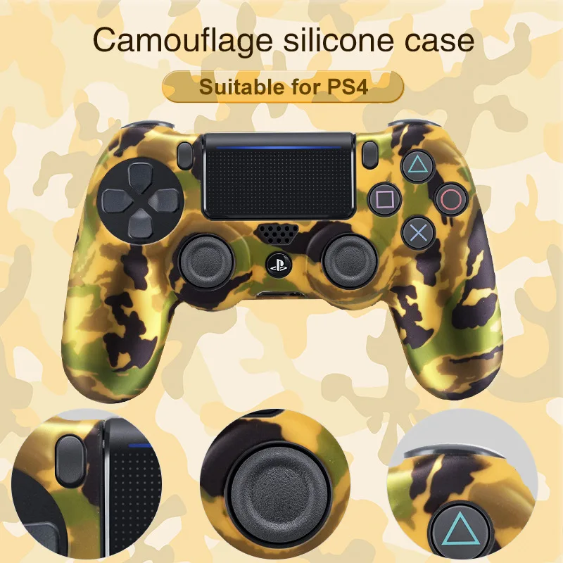 

For PS4 Controller Gamepad Silicone Cover Rubber Skin Case Protective Gamepad Control Protective Case Games Accessories
