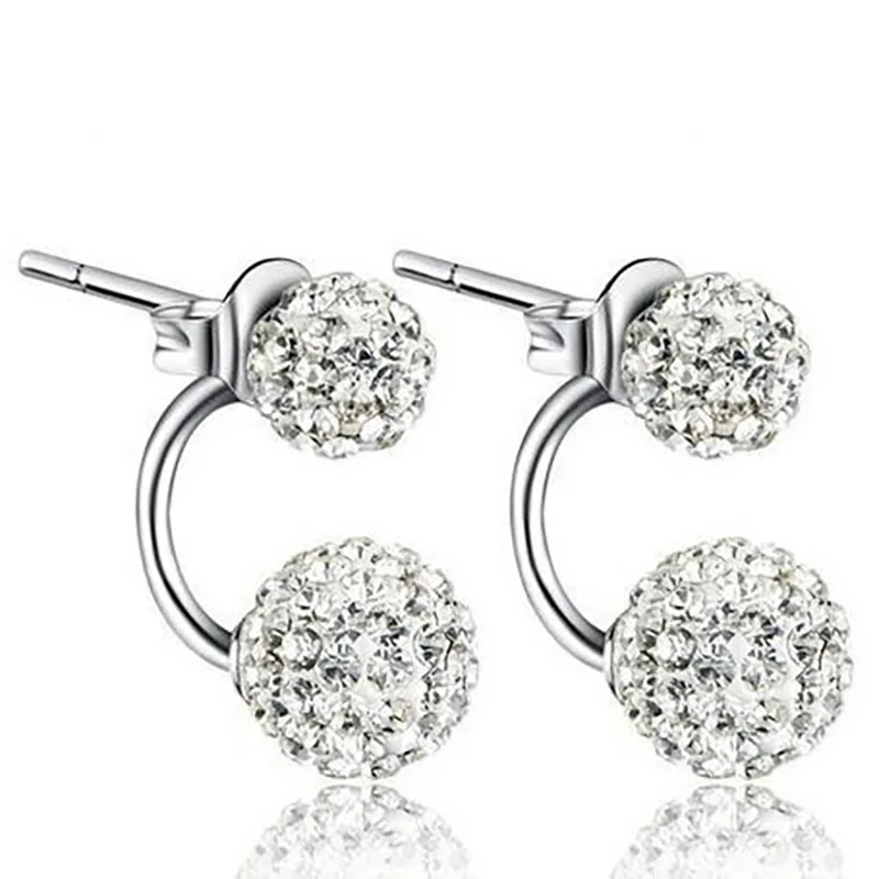 

Promotion Shambhala Double Ball Design 925 Sterling Silver Ladies' Stud Earrings For Women Jewelry Birthday Gift Oorbellen