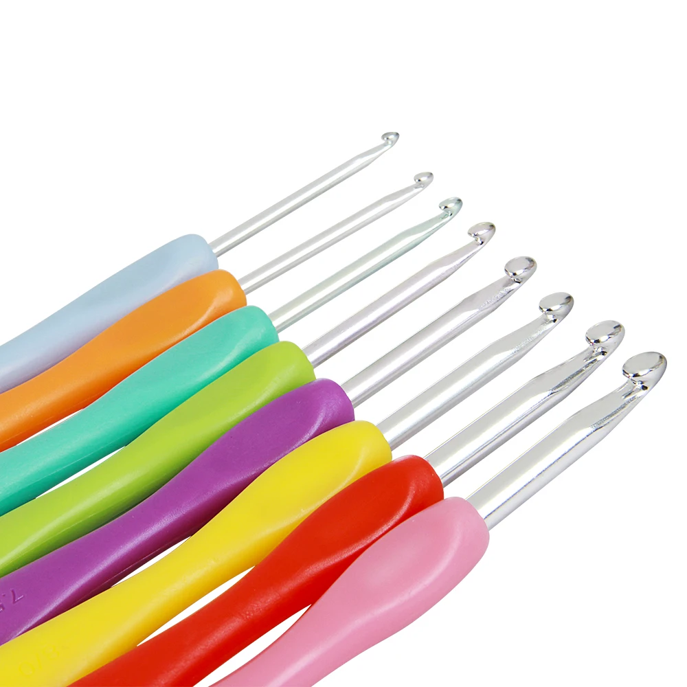 

Knitting Needles Home Sewing Needles Crochet Hooks Set Scarf Sweater Knitting Tool Aluminum Ergonomic Crochet Needle 8 Pcs