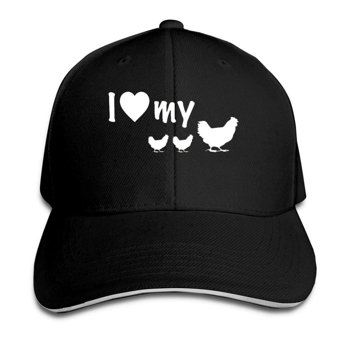 

I Love My Chickens Hat Baseball Cap for Men Women Fashion Adjustable Sun Hat