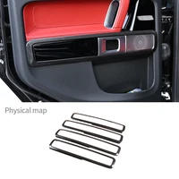 for mercedes benz g class w463 g500 g63 2019 2020 auto door handle frame decoration sticker real carbon fiber car accessories