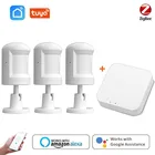 Умный беспроводной PIR-датчик Tuya ZigBee IFTTT с питанием от батареи, Wi-Fi, детектор движения, домашняя сигнализация для умного дома