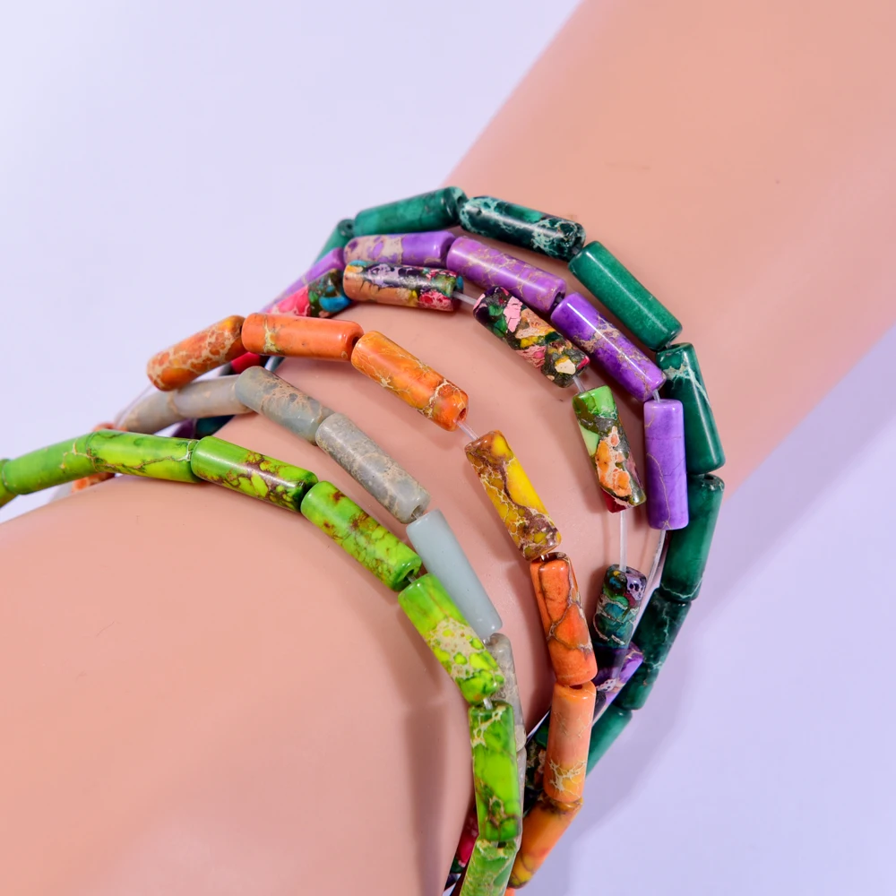 30 шт. 4 мм цилиндрический натуральные камни бусы для изготовления ювелирных