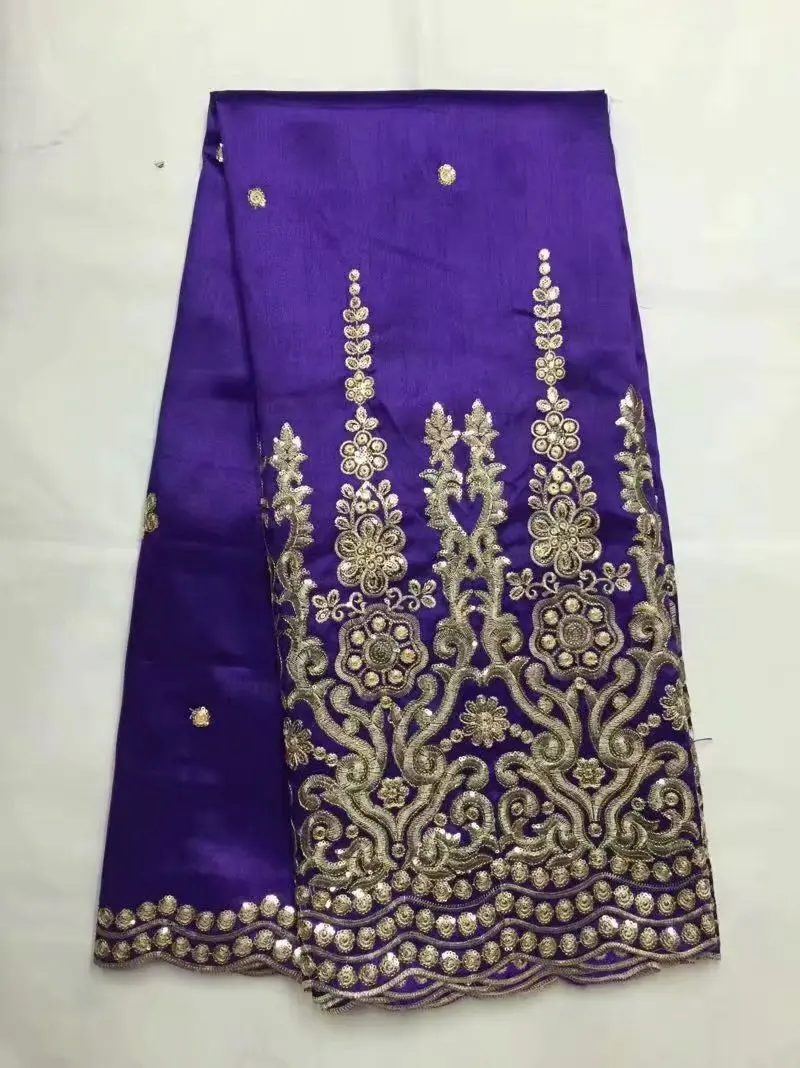 Расшитая блестками африканская Джордж кружевная ткань с блузкой индийское