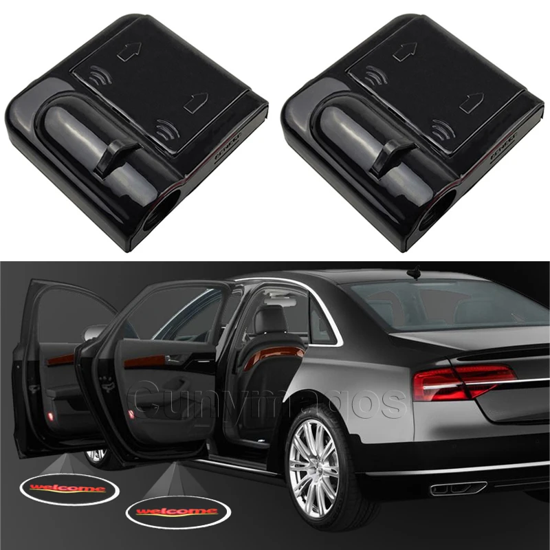 4 шт. автомобильная универсальная беспроводная Светодиодная лампа-проектор с