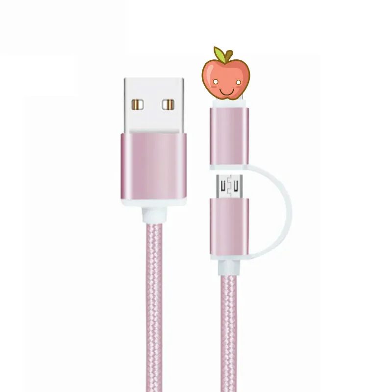 2в1 usb type C кабель быстрого зарядного устройства Зарядка для samsung Micro Xiaomi iphone xs USB