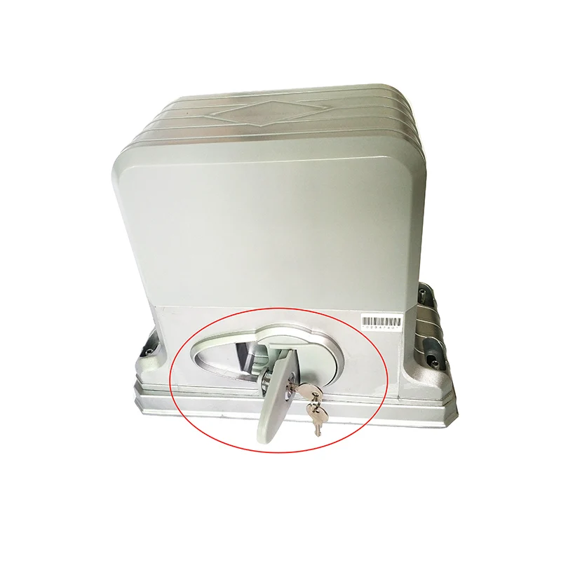 

Manually open the lock part for the 1800kg sliding door gate motor with metal keys
