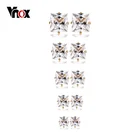 Женские серьги-гвоздики из нержавеющей стали с квадратными и круглыми фианитами