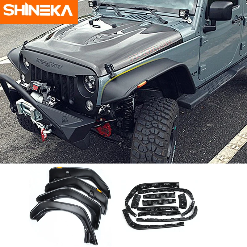 Брызговики SHINEKA для Jeep Wrangler JK 2007- колеса для бровей, брызговики, внедорожные аксессуары для Jeep Wrangler JK