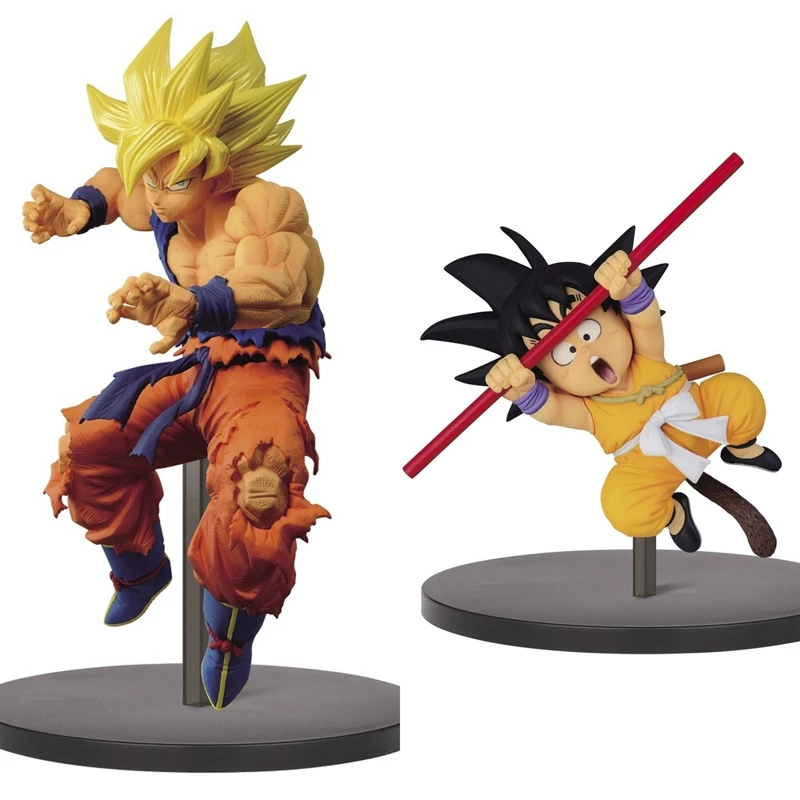 В наличии оригинал коллекция фигурок Banpresto DBZ FEZ VOL.11 SSJ Goku VS Kid модель куклы игрушки
