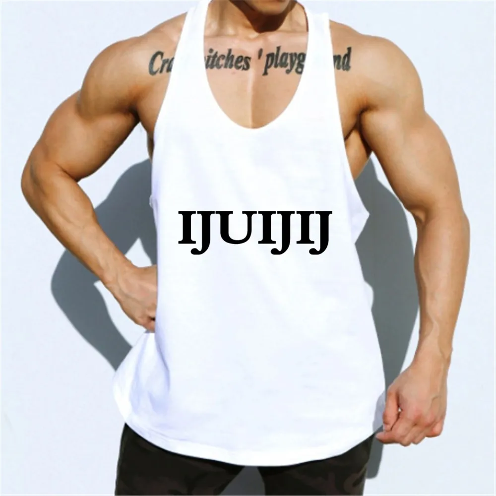 

Brand New Plain Tank Top Men Bodybuilding singlet Gyms Stringer Sleeveless Shirt Blank Fitness Clothing Sportwear Muscle Vest