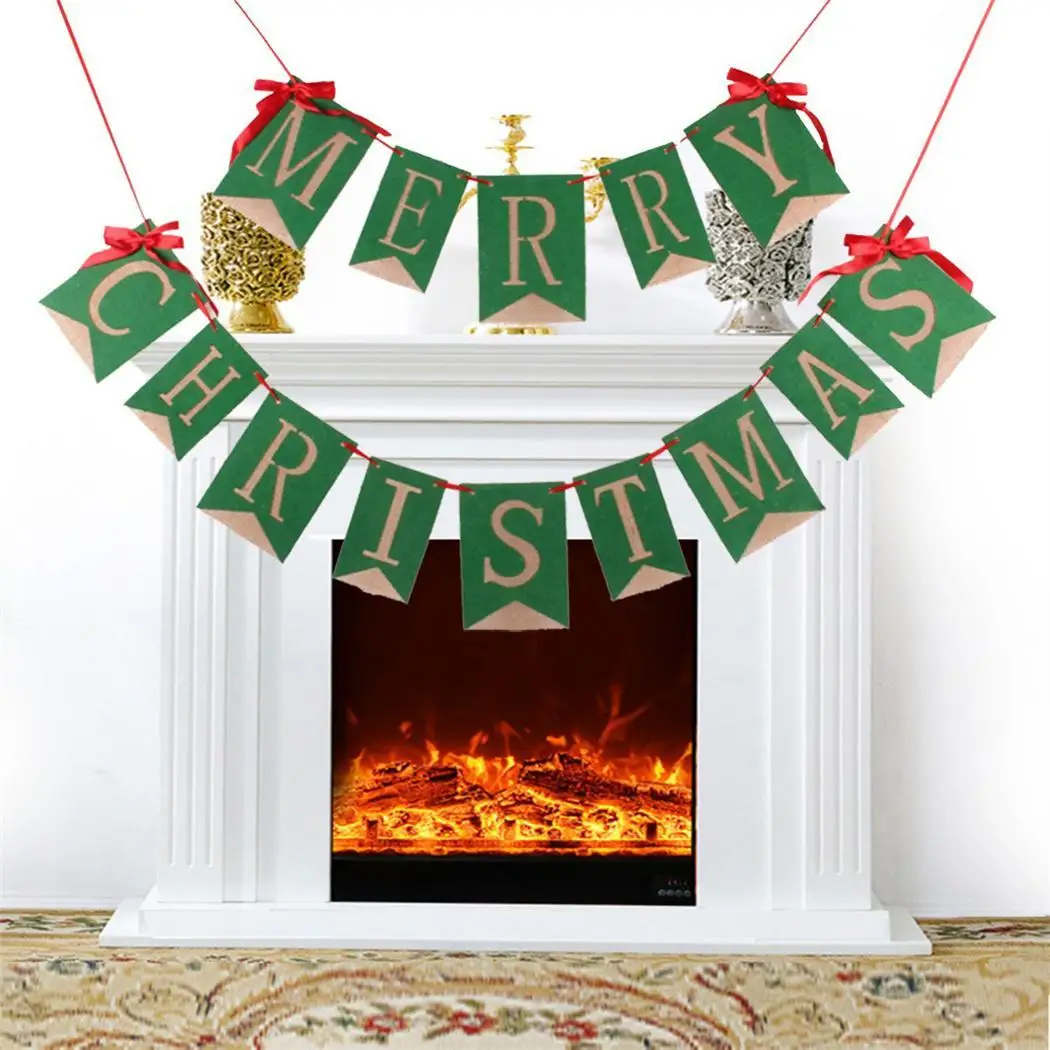 Веселый Рождественский бантик узел баннер флаг фото реквизит зеленые вечерние