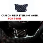 Автомобильная наклейка на руль, стикер из углеродного волокна для Audi sline TT Q2 Q3 Q5 A5 A6 A7 R8 B5 B6 B7 B8 C5 C6 C7 V8, 1 шт.