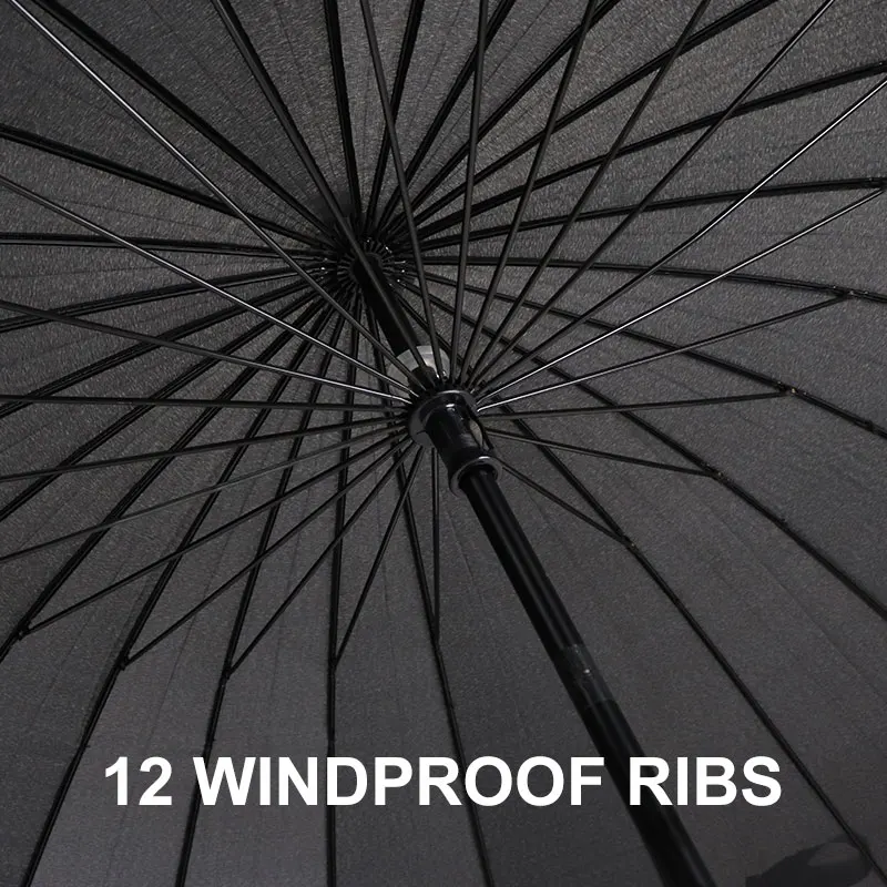 Длинный зонт 24k прочный Ветрозащитный Высококачественный большой зонтик в