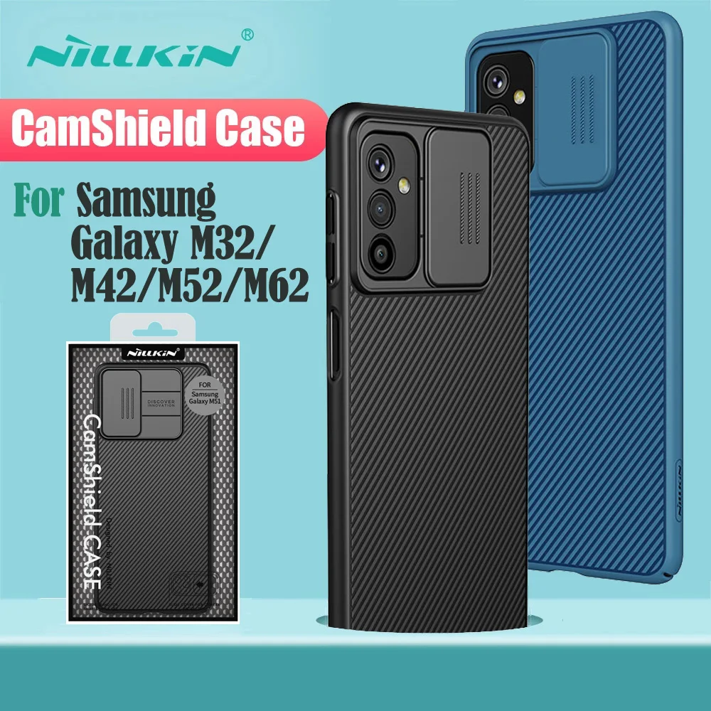 

NILLKIN For Samsung Galaxy M52 M62 5G Case CamShield Slide Camera Lens Protection Back Cover For Samsung M32 M42 Phone Housing