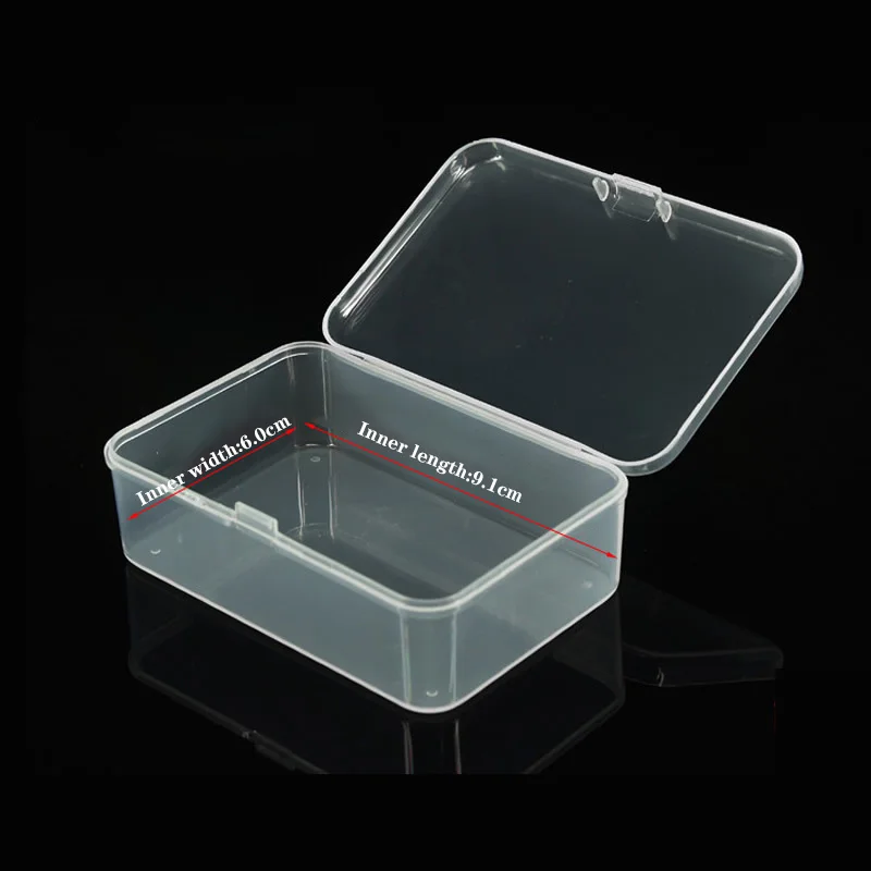 

1/10/20Pcs Parts Box Rectangle Transparent PP Dental Floss Box Business Card Box Plastic Packaging Box Organizer Box Storage