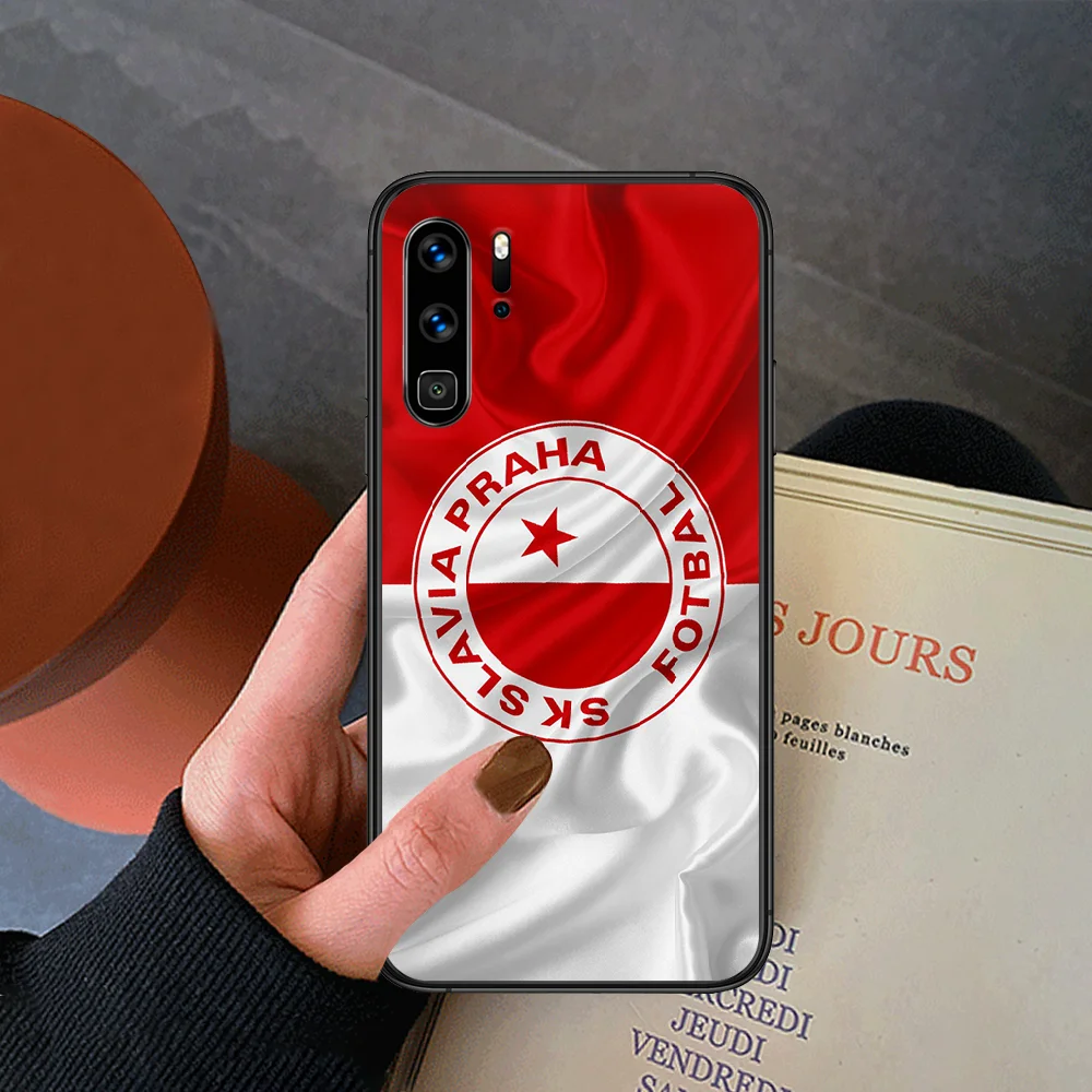 

Sk Slavia Praha Czech Republic Phone Case For Huawei P Mate Smart 10 20 30 40 Lite Z 2019 Pro black Cell Tpu Back Luxury Coque