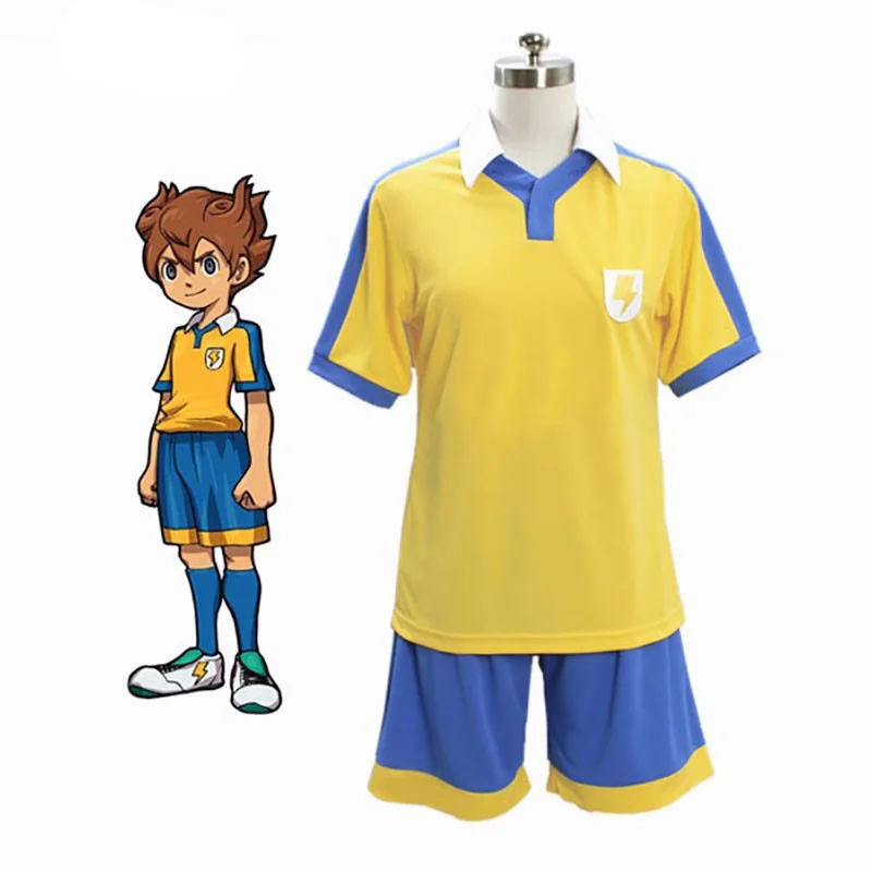 New Inazuma Eleven Raimon School Golden Football Jersey Cosplay Costume