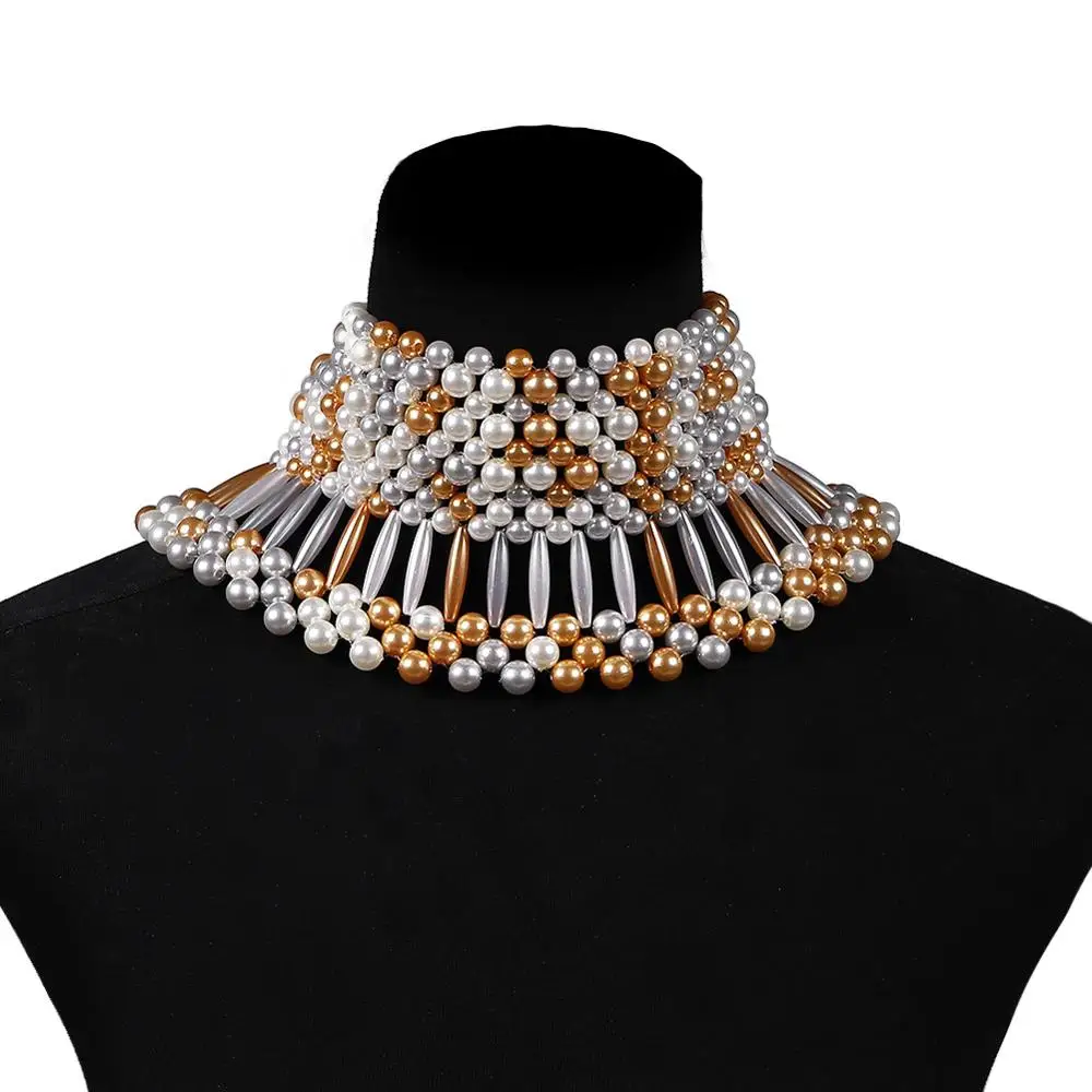 Длинное большое жемчужное ожерелье с подвеской женские Дешевые Модные ювелирные