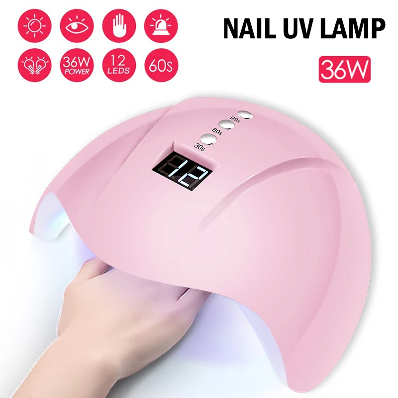 

36W 12 Leds USB Nail Lamp UV natural light Nail Gel Dryer Curing Polish Machine