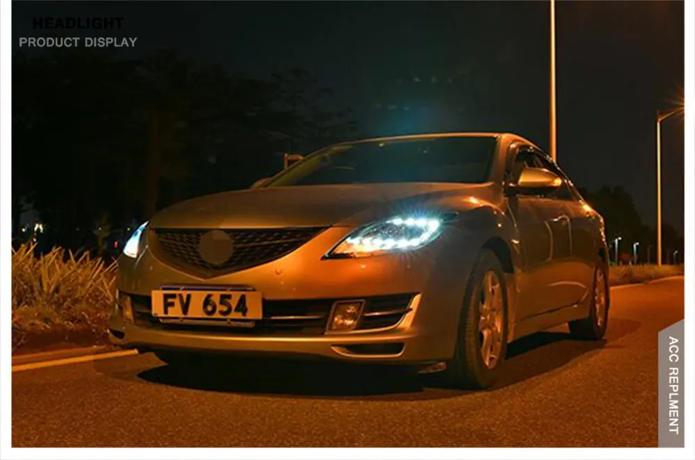 2 шт. светодиодный фары для Mazda 6 Atenza 2009-2013 светодиодный автомобильный фонарь ангельские глазки ксенон HID комплект Противотуманные фары светодиодный дневные ходовые огни