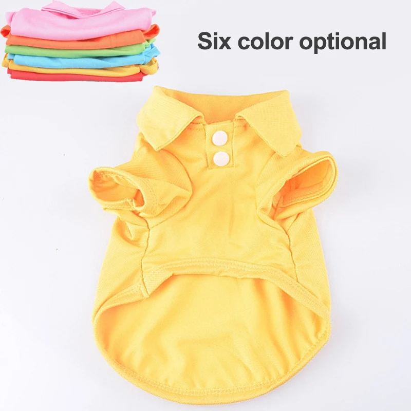 

Simple Candy Solid Color Puppy Dog T shirt Fashion Pet Dog Clothes Warm Shirt Costume Coat Outfit Pet Clothes Cotton Costume
