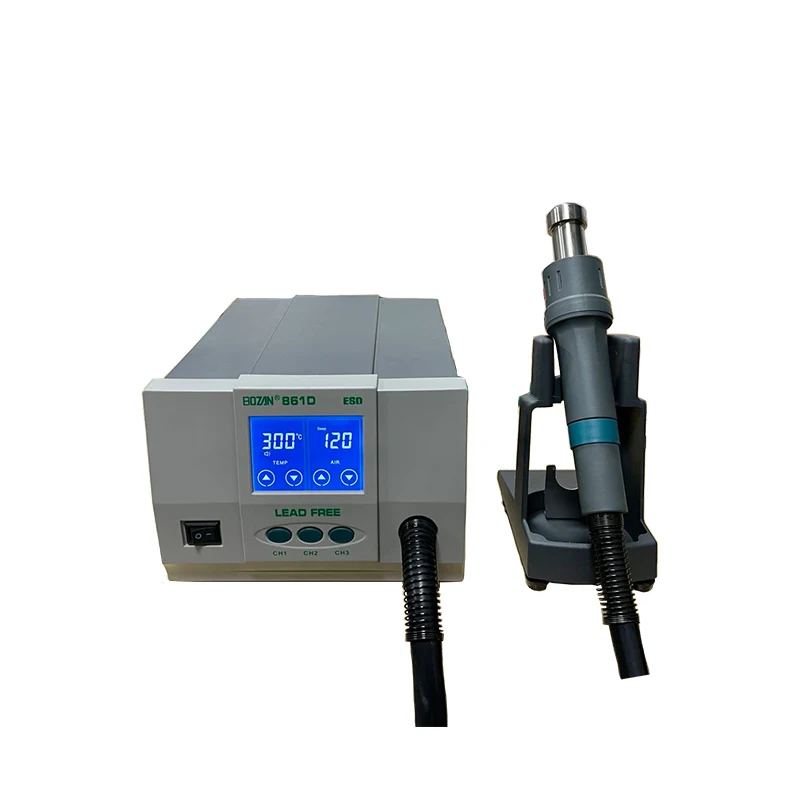 BOZAN-861D Lead-free Heat Gun   Digital  Adjustable Hot Air Gun  Rework Soldering  Station For Phone PCB Repair images - 6