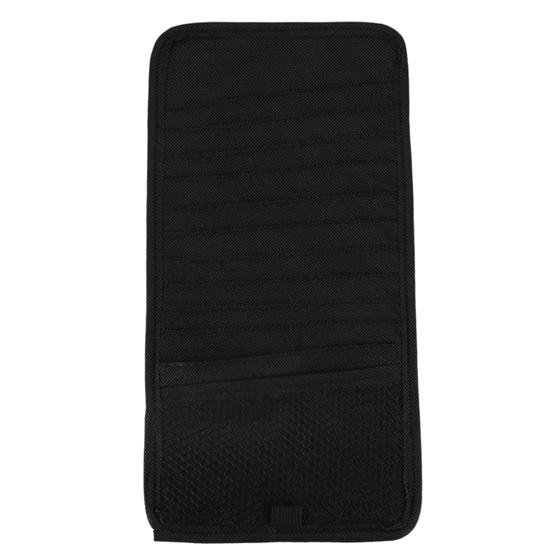 Black 12PCS Disks Car Visor CD DVD Disk Card Case Holder Clipper Bag Hold Promotion | Wall Stickers