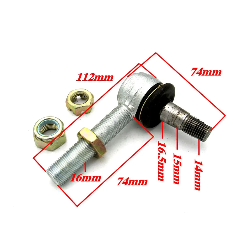 

M14 Motorcycle Joint Ball U-joint Ball Head Tie Rod End for 50cc - 110cc ATV Quad Turn joint ball rod Spare Parts buggy