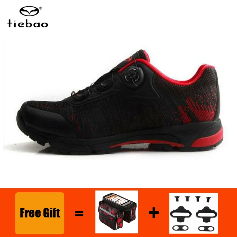 add bag and cleats Tiebao, профессиональная обувь для велоспорта, обувь для горного велосипеда, обувь для велоспорта, кроссовки с автоматическим замком, спортивная обувь для гонок, уличные туристические туфли - Цвет: add bag and cleats