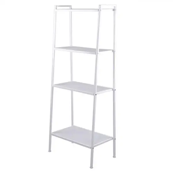 Simple Widen 4 Tiers Bookshelf Storage Ivory Modern Home Iron Furniture White/Black for books Plants Decorative Shelves | Дом и сад