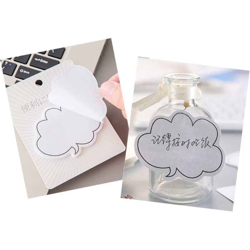 

4Pcs Creative Memo Pad Sticky Notes Writing Pads Label Mark Stickers Stationery PXPA