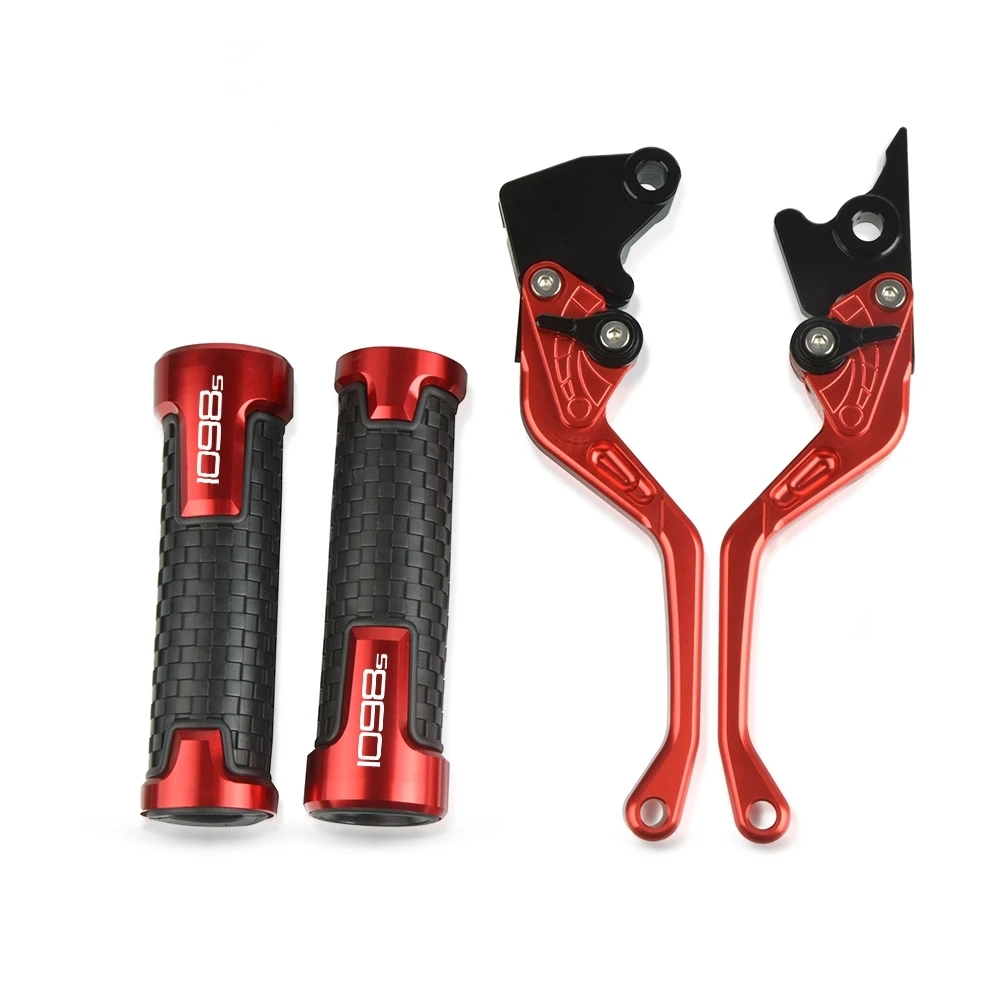 

1098 s Handbrake with Hand Bar Cover Grips Tubes Brake Handle Clutch Levers Motorcycle Thruster Grip For DUCATI 1098S 2007 2008