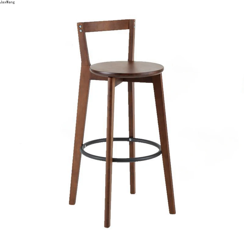 Скандинавский барный стул минималистичный Современный из массива дерева