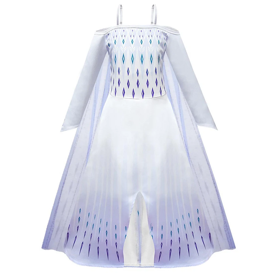 Kids Elsa Dress Little Girls Snow Queen 2 Christmas Costume Children Princess Carnival Vestidos Pageant Luxury 3-10 Years | Детская