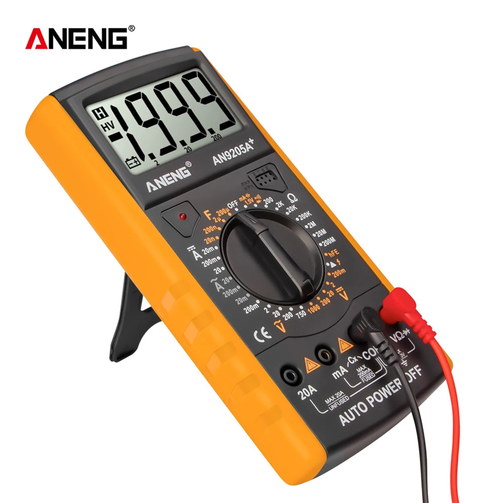 Цифровой мультиметр ANENG AN9205A с ЖК-дисплеем двойной портативный предохранитель