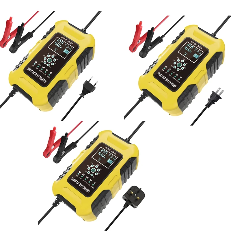 

FOXSUR 12 В 10 А автомобильное зарядное устройство 24 В 5 А смарт AGM GEL LiFePo4 MF EFB Ca свинцово-кислотный импульсный ремонт