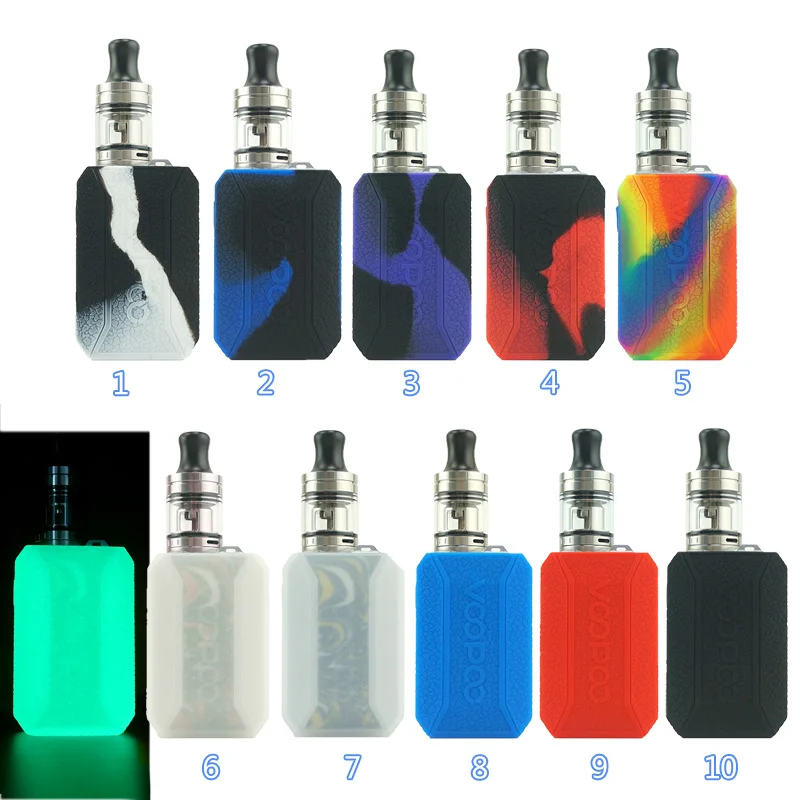 2 шт. силиконовый чехол для VOOPOO drag baby kit защитный с текстурой кожи и резиновыми