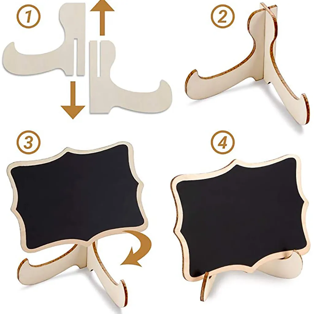 Деревянная мини доска для сообщений цифры декор свадебной вечеринки домашний