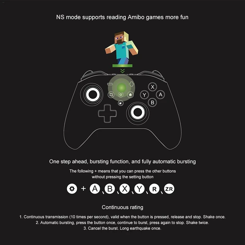 Беспроводной игровой Bluetooth-Контроллер AMS-Gulikit для Nintendo Ns Switch Pc Android встроенный
