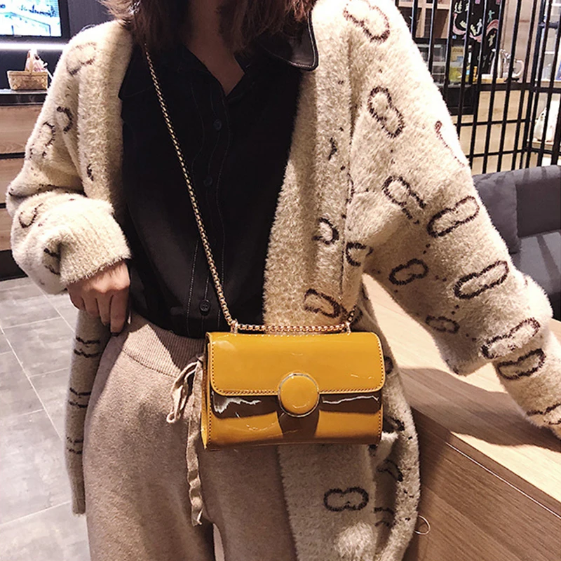 2019 Роскошная американская модная квадратная Женская сумочка с клапаном