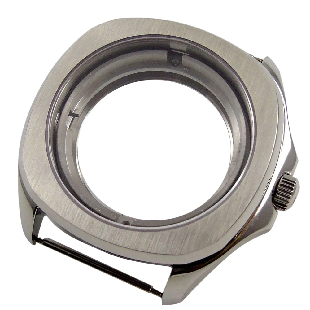 Квадратный чехол для часов из нержавеющей стали с сапфировым стеклом 40 мм