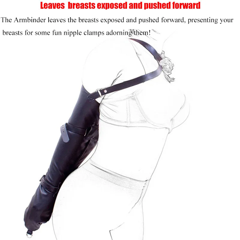 БДСМ с длинным рукавом кожаная прямая куртка перчатка для связывания кружевная и