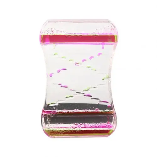 Pink Green Жидкое движение пузырь капельного масла песочные часы таймер часы детские игрушки домашний Декор подарок - Цвет: Pink Green
