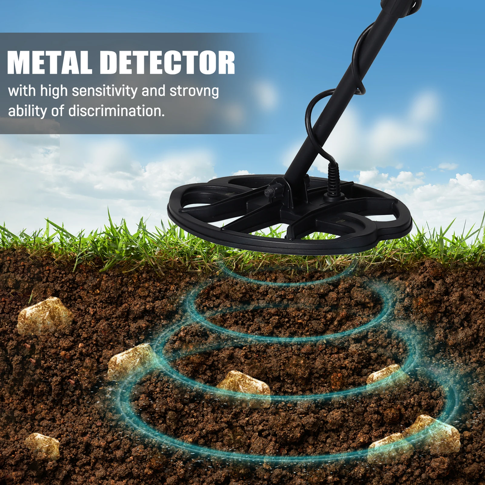 TC-800 11 дюймов подземный детектор металла Глубина поиска искатель золота Охотник