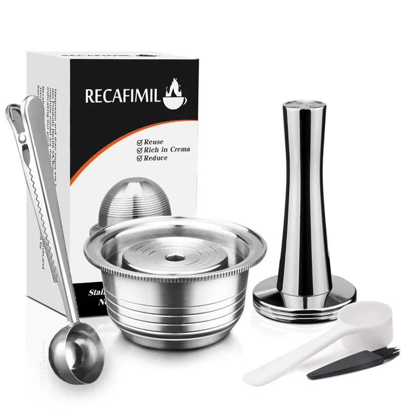 Многоразовые кофейные капсулы из нержавеющей стали 230 мл многоразового