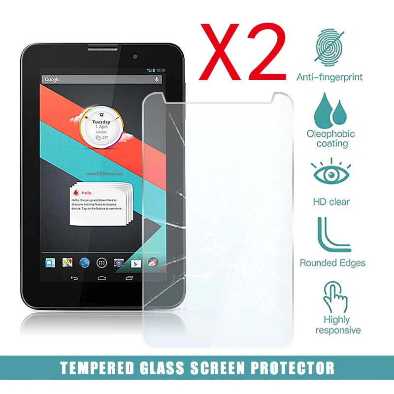 2 шт. Tablet закаленное стекло Экран Защитная крышка для Vodafone Smart Tab 3G 7 0 " ВЫСОКАЯ